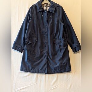 Lands' End Dark Blue Trench Coat